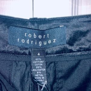 Robert Rodriguez cotton satin wide leg pant.